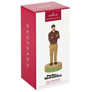 New! Parks & Recreation Ron Swanson Hallmark Keepsake Christmas Ornament + Sound